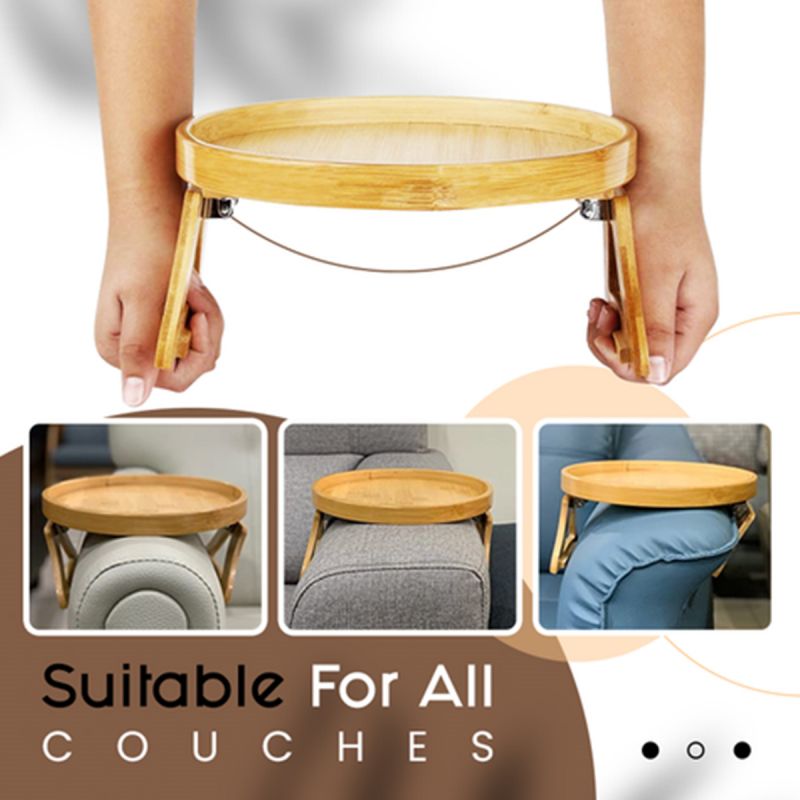 Modexto™ Bamboo Foldable Sofa Tray